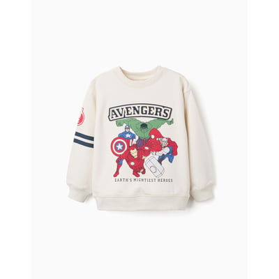 Sweat en coton peigné avec imprimé en relief Avengers ZIPPY