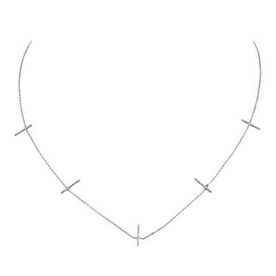 Collier barrette argent - disco CAROLINE NAJMAN