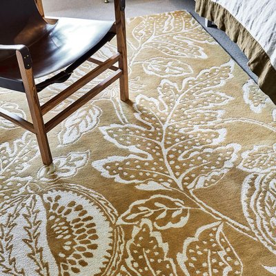 Tapis salon et chambre fait à la main en laine motif floral CANTAPE UN AMOUR DE TAPIS