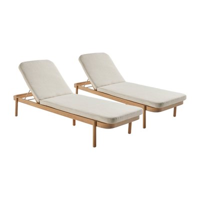 Bain de soleil bois d'acacia multi positions (lot de 2) PUNTA CANA SWEEEK