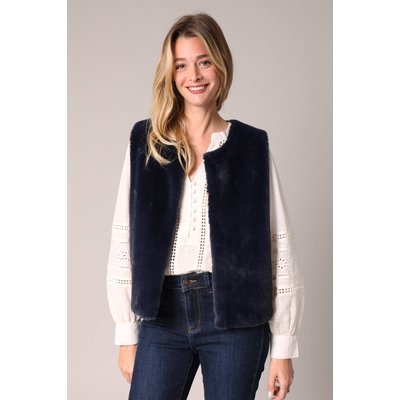Veste sans manches en imitation fourrure douce FUZZY DEELUXE