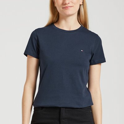 T-Shirt mit rundem Ausschnitt, reine Baumwolle TOMMY HILFIGER