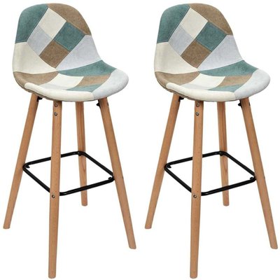 Set de 2 tabourets de bar patchwork CMP