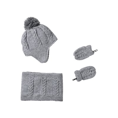 Ensemble bonnet, snood et moufles VERTBAUDET