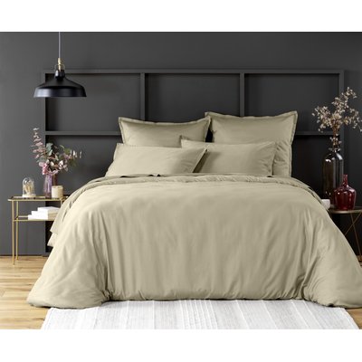Housse de couette satin de coton lavé unie BATON ROUGE