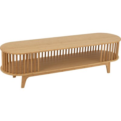 Meuble tv bambou naturel design épuré ambiance chaleureuse RECOLLECTION