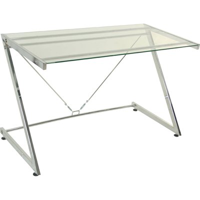 Bureau en métal, plateau en verre RECOLLECTION