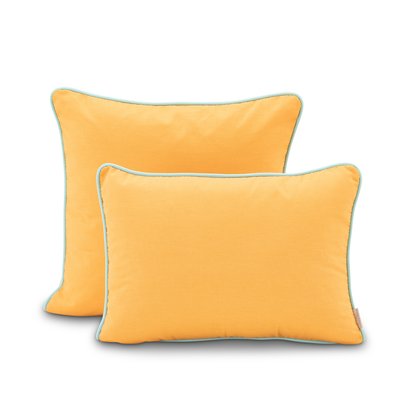 Set 2 coussins décoratifs, uni/liseré, Sanda DEFORA HOME