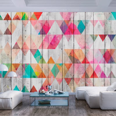 Papier peint intissé panoramique Rainbow Triangles EDEN