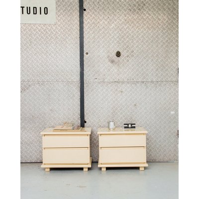 Paire de chevets en bois Maïa N°154 - Bon état DEBONGOUT