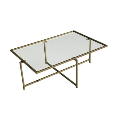 Table basse minimaliste verre et métal TULUM PIER IMPORT