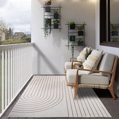 Tapis extérieur, kilim reversible EX1 LEBRUOL UN AMOUR DE TAPIS