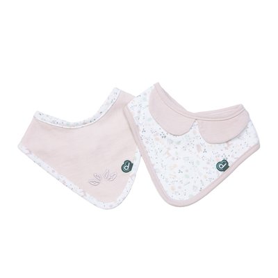 Lot de 2 bavoirs esprit fleuri HOME MAISON