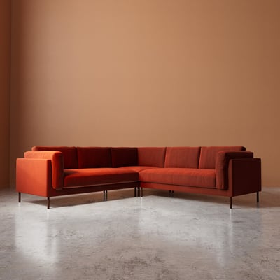 Munich Crushed Velvet Corner Sofa SWOON
