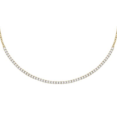 Collier en laiton, zircons SCINTILLE MORELLATO