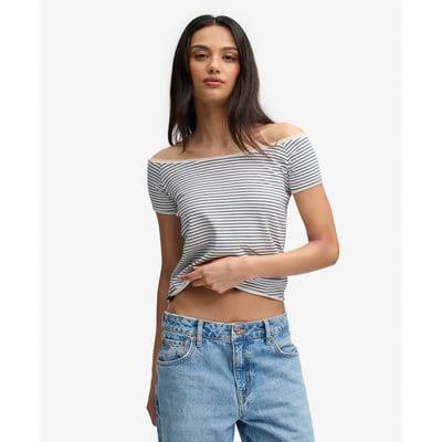 Top Bardot Épaules Dénudées Coupe Ajustée SUPERDRY