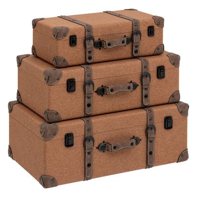 Lot de 3 malles BE VINTAGE ATMOSPHERA