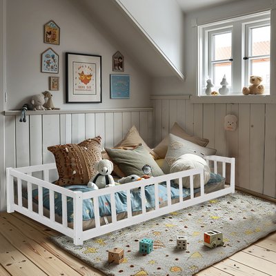 Lit Montessori enfant à barreaux 90x190 TERRE DE NUIT