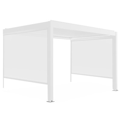 Pergola Bioclimatique 3x4 m Adossée et motorisée/éclairée avec stores - THEBES OVIALA