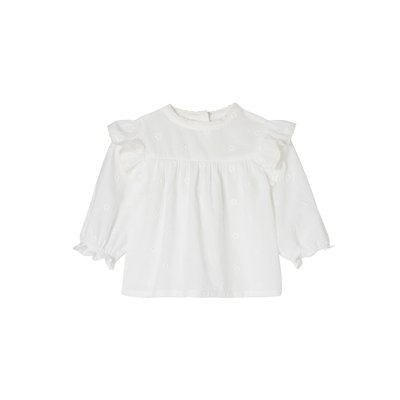 Blouse cérémonie brodée naissance manches longues VERTBAUDET