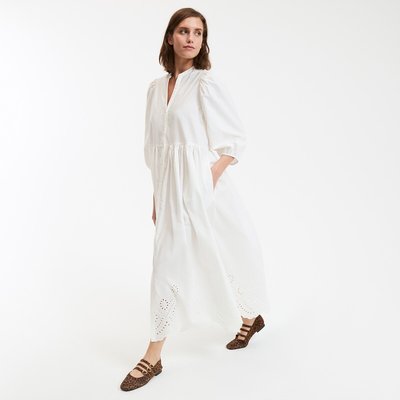 Ausgestelltes Maxikleid, Lochstickerei LA REDOUTE COLLECTIONS