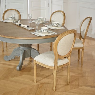 Table ovale en chêne 1 rallonge 6/8 couverts AMBOISE ROBIN DES BOIS