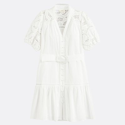 Robe manches courtes détails broderies, CATLEYA SUNCOO