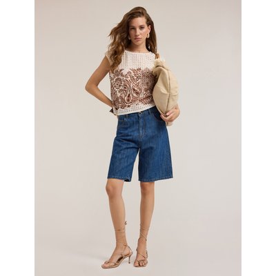 Blouse en broderie anglaise motif cachemire MOTIVI