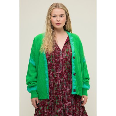 Cardigan, oversized, accents colorés, col V STUDIO UNTOLD