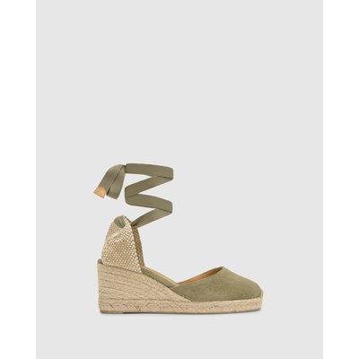 Espadrilles compensées à lacets avec plateforme tressée CARINA PLATFORM CASTANER