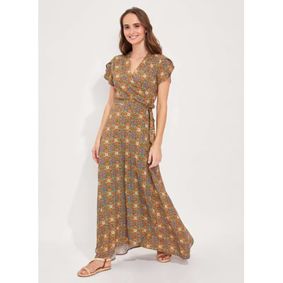 Robe longue cache-coeur ecovero ELEZA LA FIANCÉE