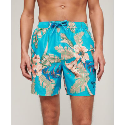 Short de bain à imprimé hawaïen recyclé longueur 43 cm SUPERDRY