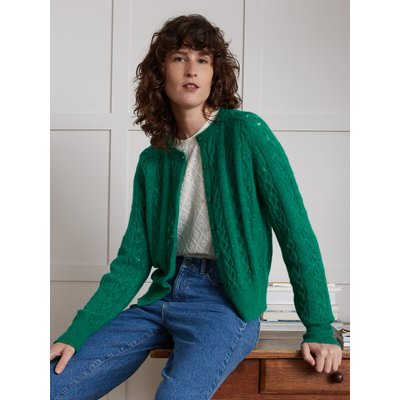 Cardigan torsades avec laine et mohair CYRILLUS