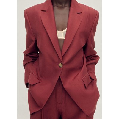 Blazer costume lin mélangé MANGO