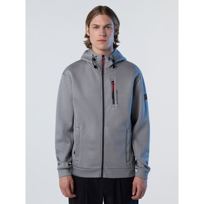 Sweat-shirt à capuche en molleton effet tissu de plongée, avec fermeture Éclair intégrale NORTH SAILS