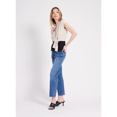 Top bicolore cache-cœur LUPITA NAF NAF