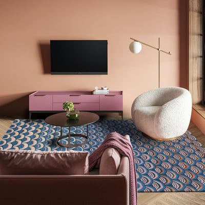 Tapis salon et chambre fait à la main en laine MASQUARADE UN AMOUR DE TAPIS