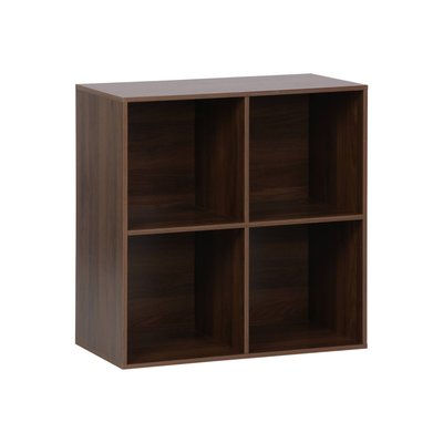 Etagère, bibliothèque, module de rangement décor bois 4 compartiments  KOMPO SWEEEK