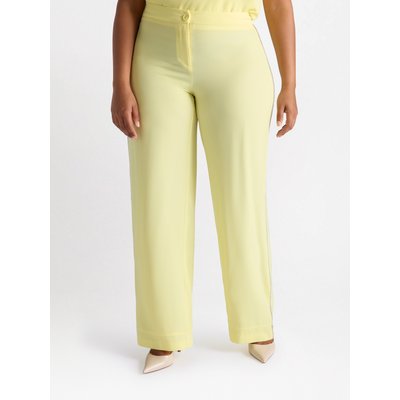 Pantalon droit avec ruban en fil textile inséré dans la couture latérale FIORELLA RUBINO