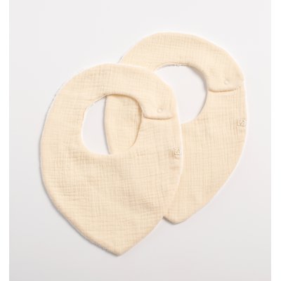 Lot de 2 bavoirs en gaze de coton SAUTHON