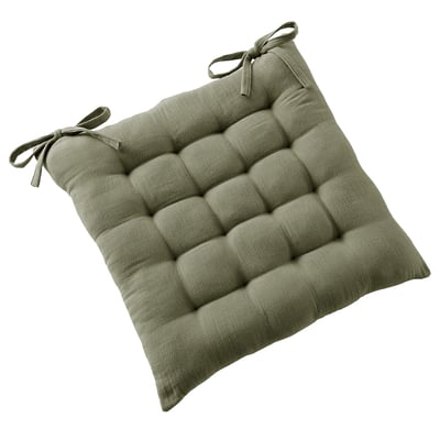 Coussin de chaise 40x40 cm Gaze de Coton Terra Romarin EDEN