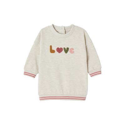 Robe en molleton motif fantaisie ENJOY UNIVERSITY VERTBAUDET