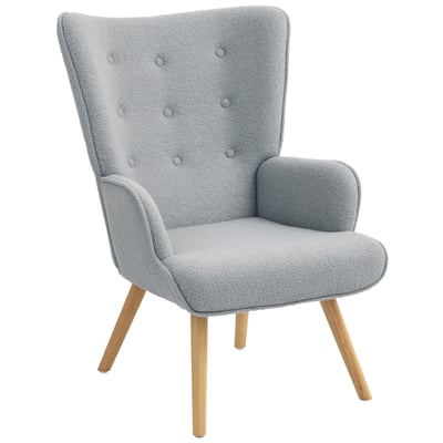Accent Chair Tissu bouclette (100% polyester) HOMCOM