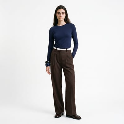 Pantalon tailleur coupe large taille haute ORAURA ARTLOVE