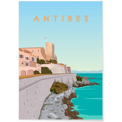 Affiche ville Antibes L'AFFICHERIE