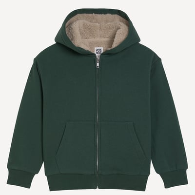 Sweat zippé à capuche, molleton doublé sherpa LA REDOUTE COLLECTIONS