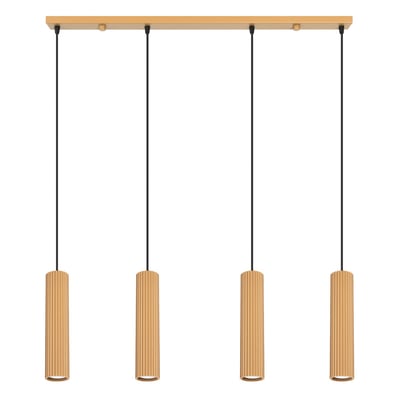Suspension Aluminium Doré GU10 4 Karbon EDEN