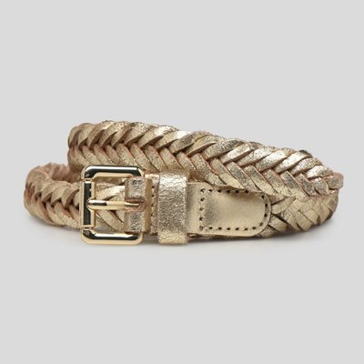 Ceinture tressée 2cm en cuir, certifié LWG MONOPRIX