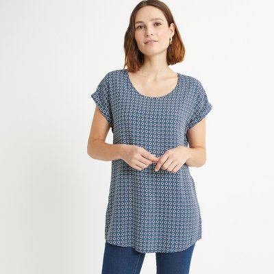 Blouse imprimée, col rond, manches courtes ANNE WEYBURN