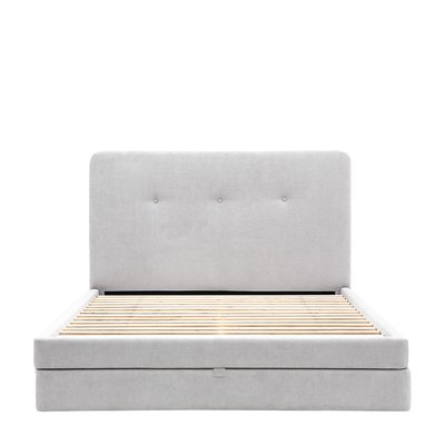 Pizona Soft Weave Buttoned Storage Bed with Large End Drawer SO'HOME